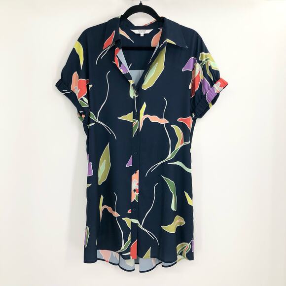 CROSBY by Mollie Burch Blue Buttoned Mini Dress - Picture 5 of 11